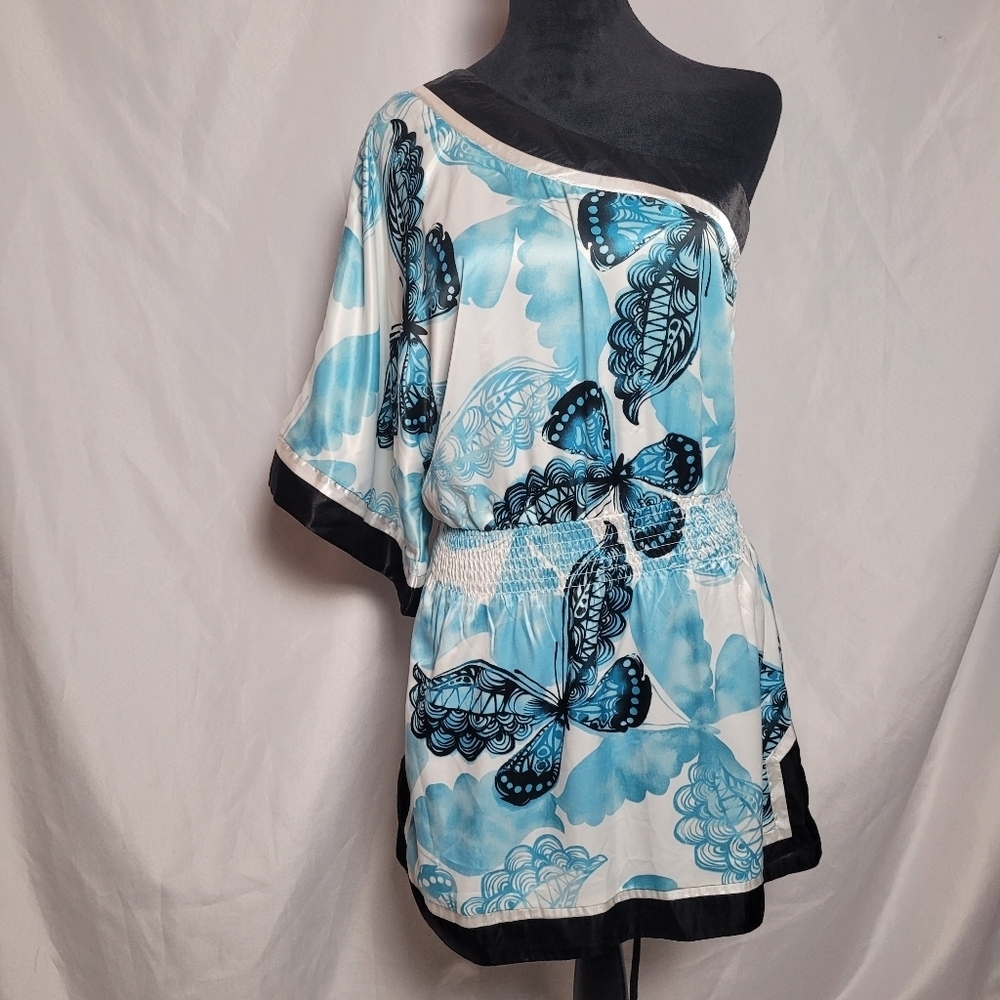 Studio Y Butterfly One Shoulder Top Women's Size Medium NWT
